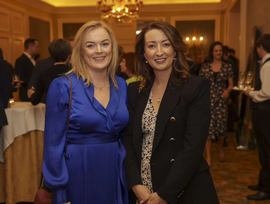 Pictured are, Susan Buggle and Lisa Henry, KPMG at the 37th IVCA Annual Dinner. Fennell Photography 2024